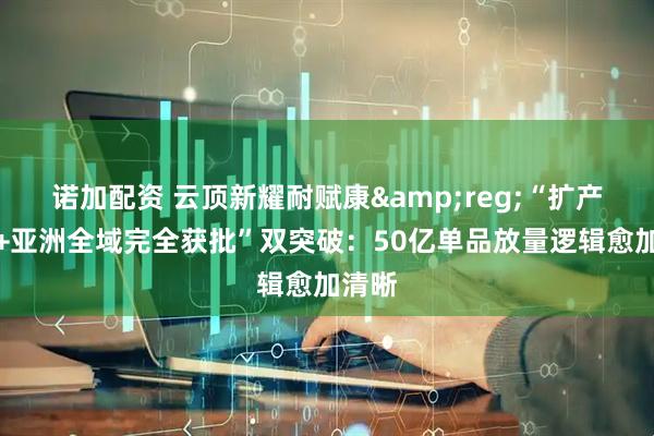 诺加配资 云顶新耀耐赋康&reg;“扩产获批+亚洲全域完全获批”双突破：50亿单品放量逻辑愈加清晰